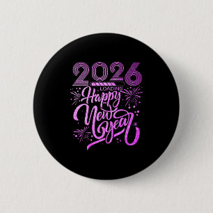 Badge Rond 5 Cm Bonne année 2026 Fireworks Party Premium
