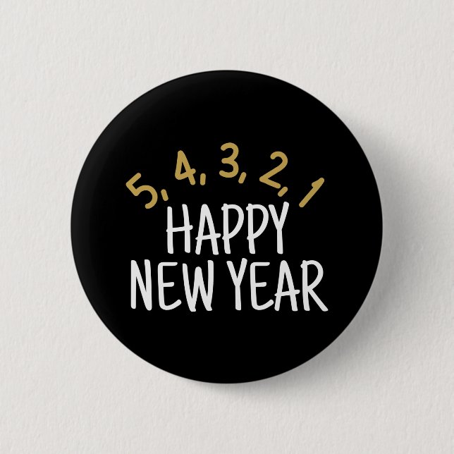 Badge Rond 5 Cm Bonne année drôle (Devant)