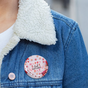 Badge Rond 5 Cm Bonne fête de la Saint-Galentin Food & Spirits Par