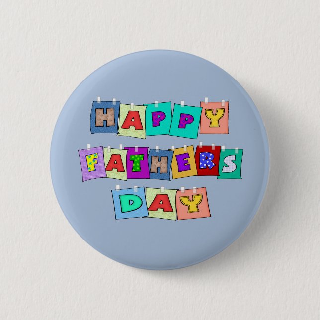 Badge Rond 5 Cm Bonne Fête des pères (Devant)