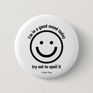 Badge Rond 5 Cm Bonne humeur - Bouton MisterP