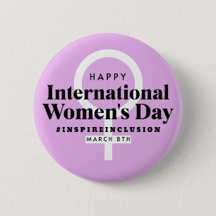 Badge Rond 5 Cm Bonne Journée internationale de la femme   Bouton 