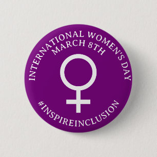 Badge Rond 5 Cm Bonne Journée internationale de la femme   Bouton 