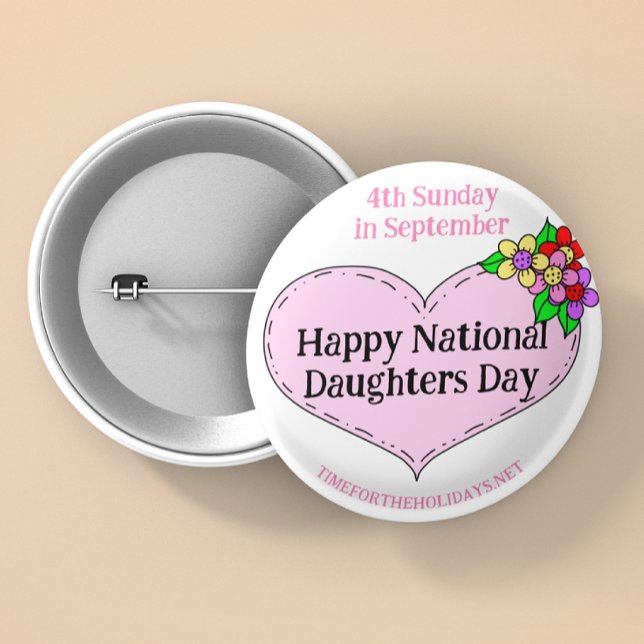 Badge Rond 5 Cm Bonne Journée nationale des soeurs (Créateur téléchargé)