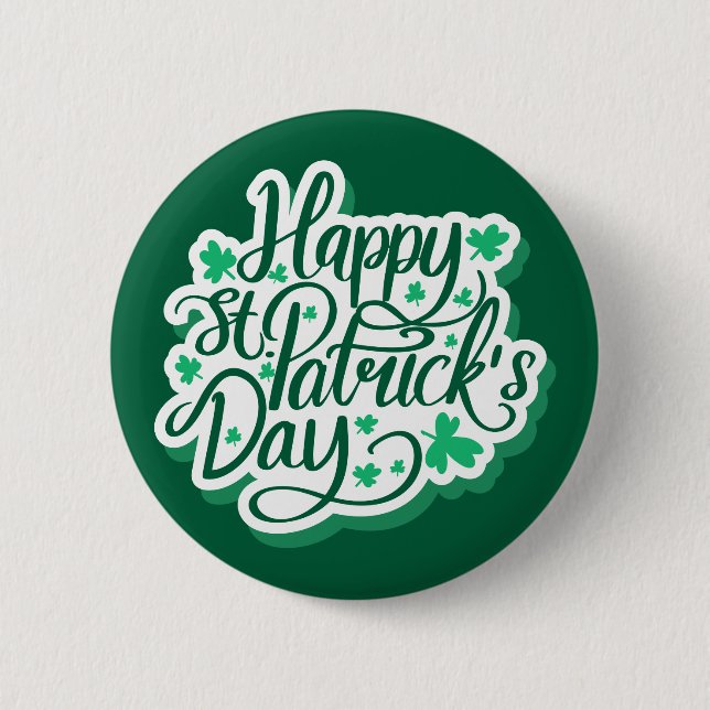 Badge Rond 5 Cm Bonne Saint Patrick's Day (Devant)