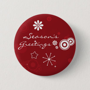 Badge Rond 5 Cm Bonnes Fêtes