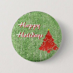 Badge Rond 5 Cm Bonnes fêtes bouton
