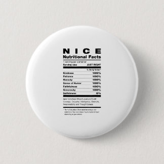 Badge Rond 5 Cm Bons faits nutritionnels Ingrédients Chri