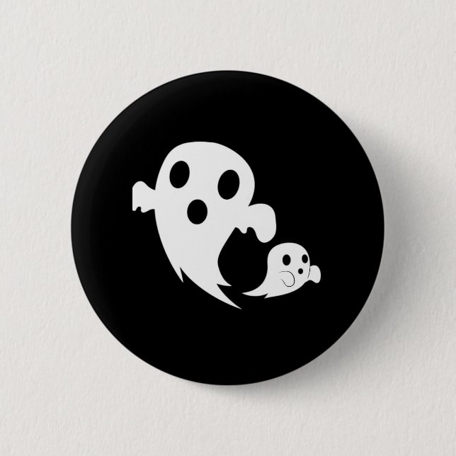 Badge Rond 5 Cm Boo blanc (Devant)