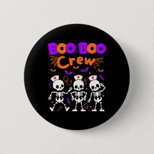 Badge Rond 5 Cm Boo Boo Crew Nurw Dancing Skeletons Halloween Ort