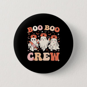 Badge Rond 5 Cm Boo Boo Infirmière d'équipage Halloween Infirmière