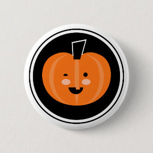 Badge Rond 5 Cm Boo ! Bouton Pinback Citrouille Halloween