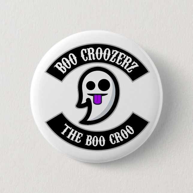 Badge Rond 5 Cm Boo Croozerz - Bouton Boo Croo (Devant)