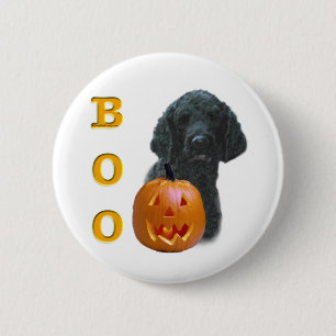 Badge Rond 5 Cm Boo de caniche (revêtement noir)