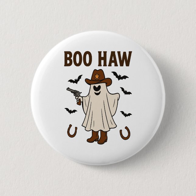 Badge Rond 5 Cm Boo Haw (Devant)