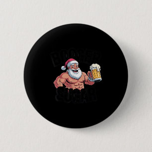 Badge Rond 5 Cm Booger Sugar Père Noël Funny Musculaire Mème de No