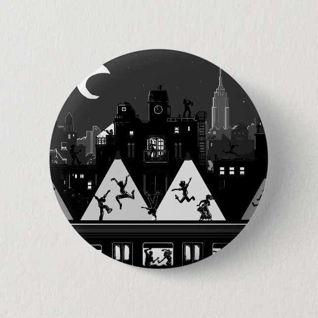 Badge Rond 5 Cm Boogie Nights New York (Devant)