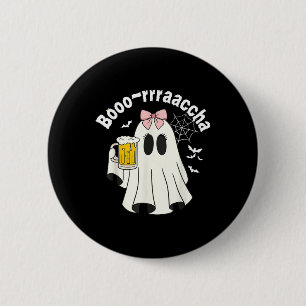 Badge Rond 5 Cm Booo-rrraaccha Funny Ghost Bière Halloween Éffraya