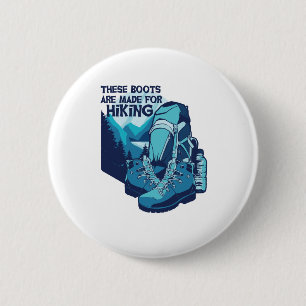 Badge Rond 5 Cm Boots pour Randonnée