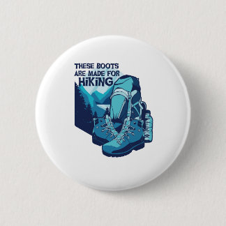 Badge Rond 5 Cm Boots pour Randonnée