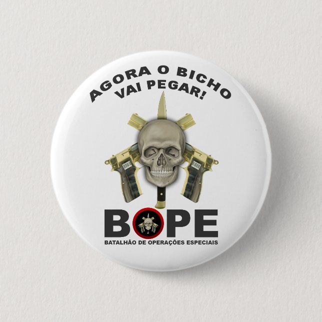 Badge Rond 5 Cm BOPE - Police brésilienne (Devant)