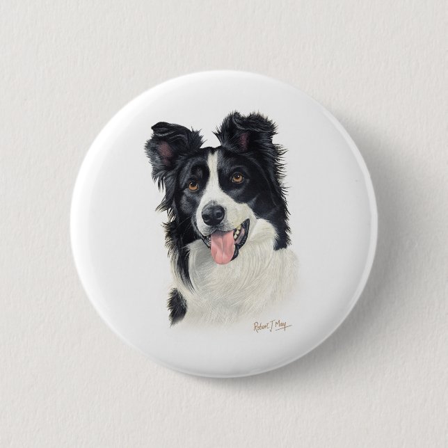 Badge Rond 5 Cm Border collie (Devant)