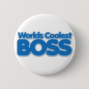 Badge Rond 5 Cm Boss le plus froid des mondes