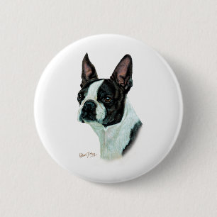 Badge Rond 5 Cm Boston Terrier