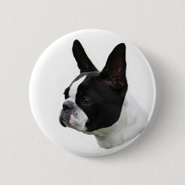 Badge Rond 5 Cm Boston Terrier (Devant)