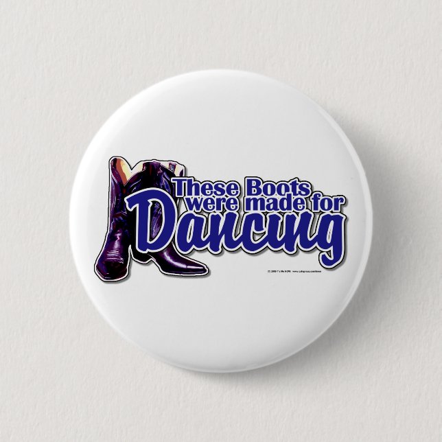 Badge Rond 5 Cm Bottes de danse (Devant)