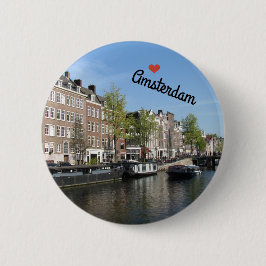 Badge Rond 5 Cm Botton/Pin ~ Amsterdam, Netherlands