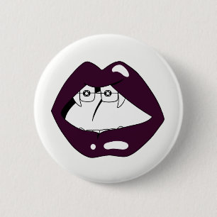 Badge Rond 5 Cm bouche de croisillons