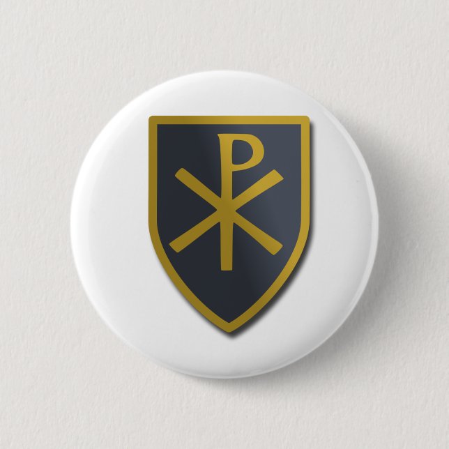 Badge Rond 5 Cm Bouclier chrétien (Devant)