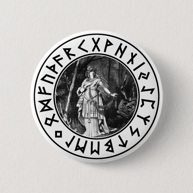 Badge Rond 5 Cm Bouclier de Freya (Devant)