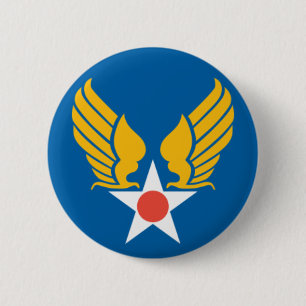 Badge Rond 5 Cm Bouclier de l'armée de l'air