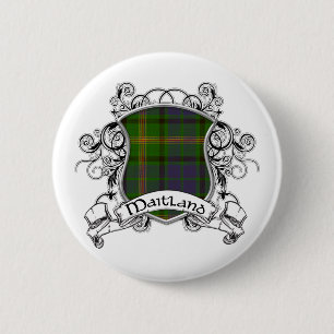 Badge Rond 5 Cm Bouclier de tartan de Maitland