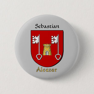 Badge Rond 5 Cm Bouclier historique Alcazar personnalisé