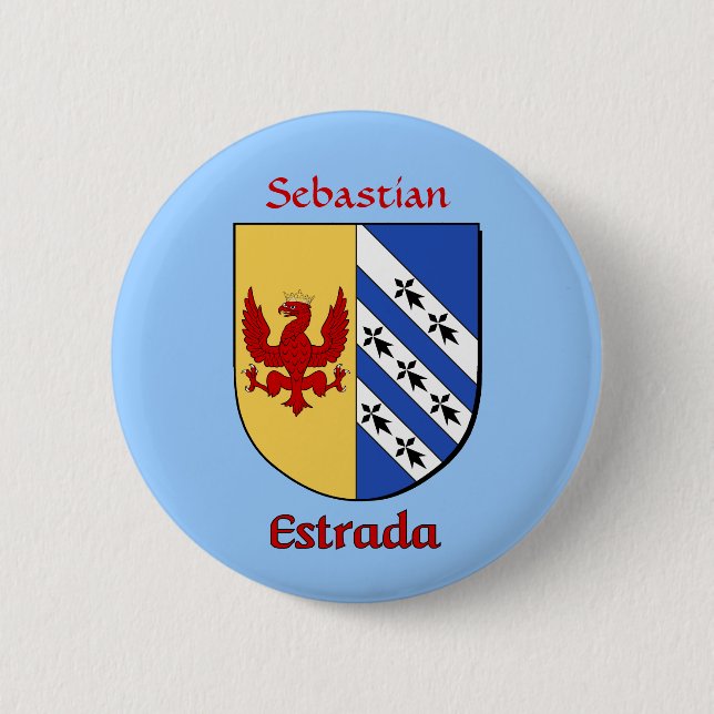 Badge Rond 5 Cm Bouclier historique Estrada personnalisé (Devant)