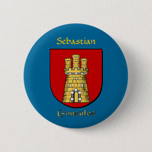 Badge Rond 5 Cm Bouclier historique personnalisé Gonzalez