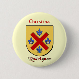 Badge Rond 5 Cm Bouclier historique personnalisé Rodriguez