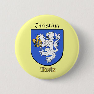Badge Rond 5 Cm Bouclier historique personnalisé Ruiz