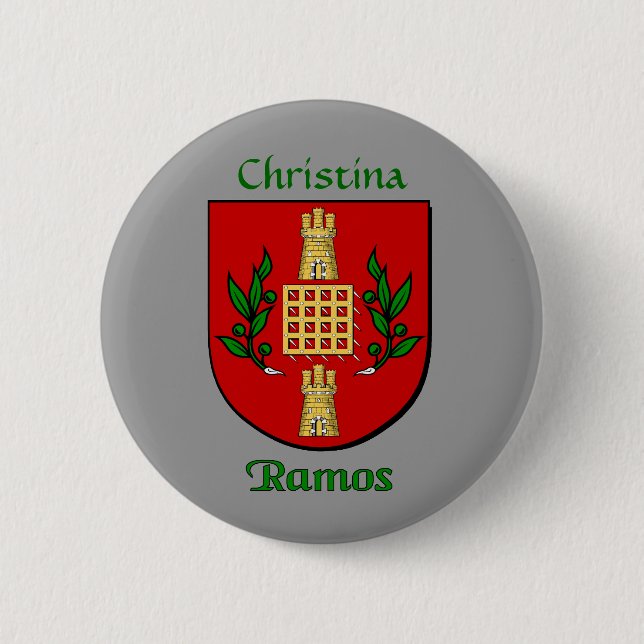 Badge Rond 5 Cm Bouclier historique Ramos personnalisé (Devant)