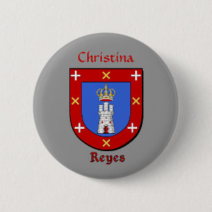 Badge Rond 5 Cm Bouclier historique Reyes personnalisées