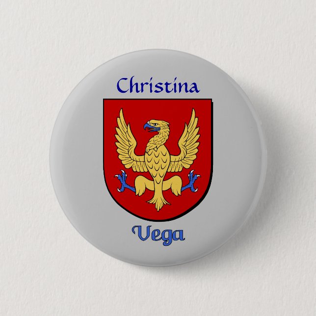Badge Rond 5 Cm Bouclier historique végétal personnalisé (Devant)