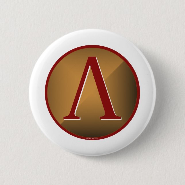 Badge Rond 5 Cm Bouclier spartiate de lambda (Devant)