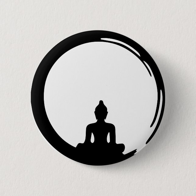 Badge Rond 5 Cm Bouddha silent (Devant)
