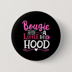 Badge Rond 5 Cm Bougie Avec Un Petit Peu De Cou Drôle Filles Noire