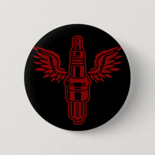 Badge Rond 5 Cm Bougie d'allumage