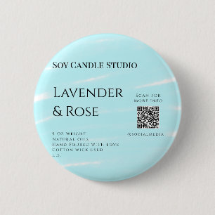Badge Rond 5 Cm Bougie de soja rose Lavender entreprise ajouter q 