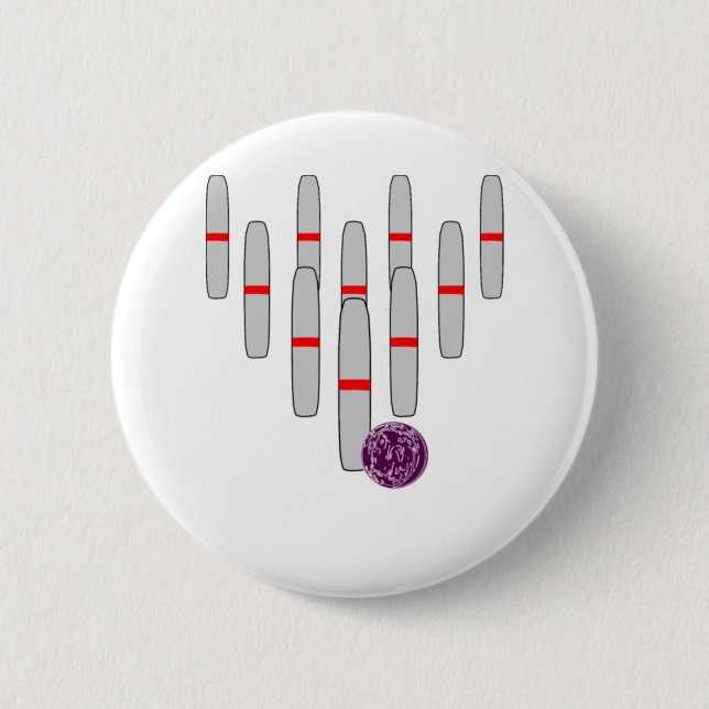 Badge Rond 5 Cm Bougies de Bowling (Devant)
